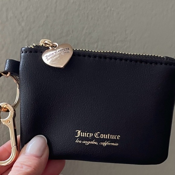 New•Juicy Couture dark brown keychain pouch with gold accents. NWOT - Picture 10 of 12